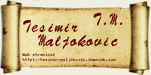 Tešimir Maljoković vizit kartica